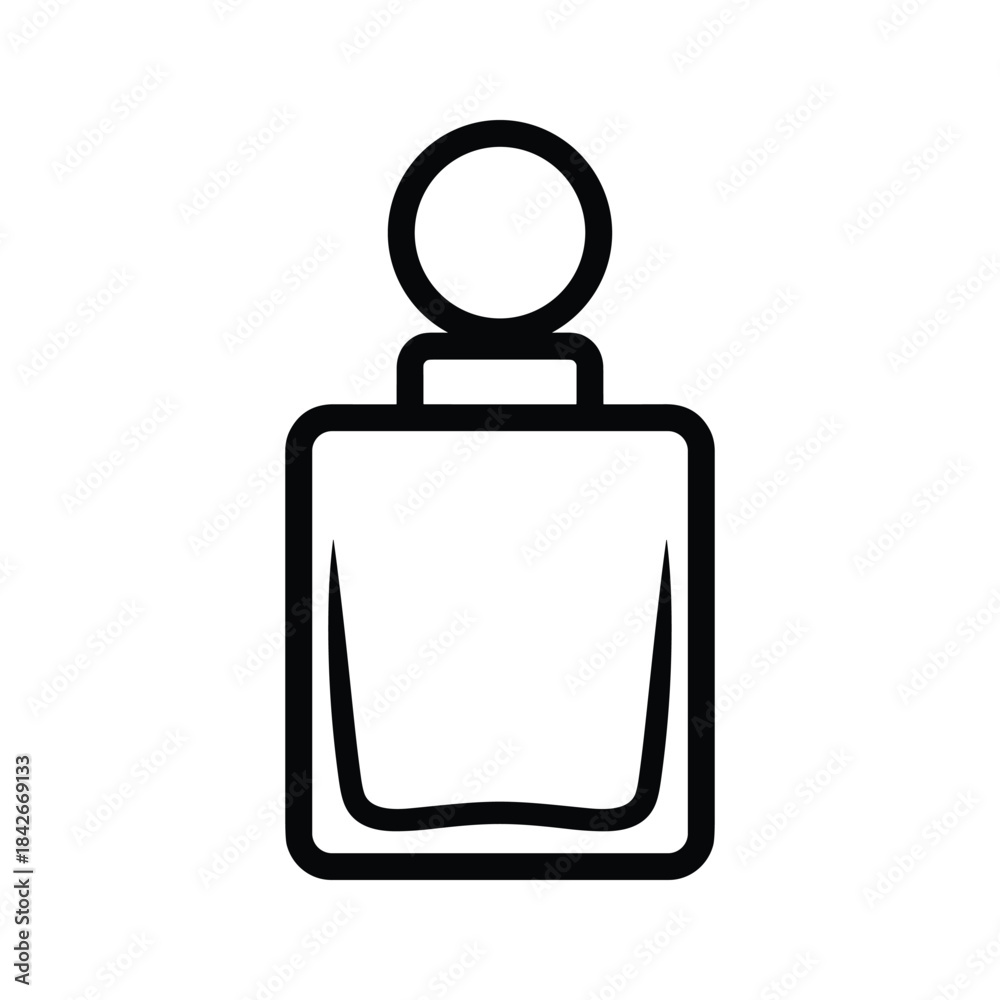 Obraz premium Simple perfume bottle icon