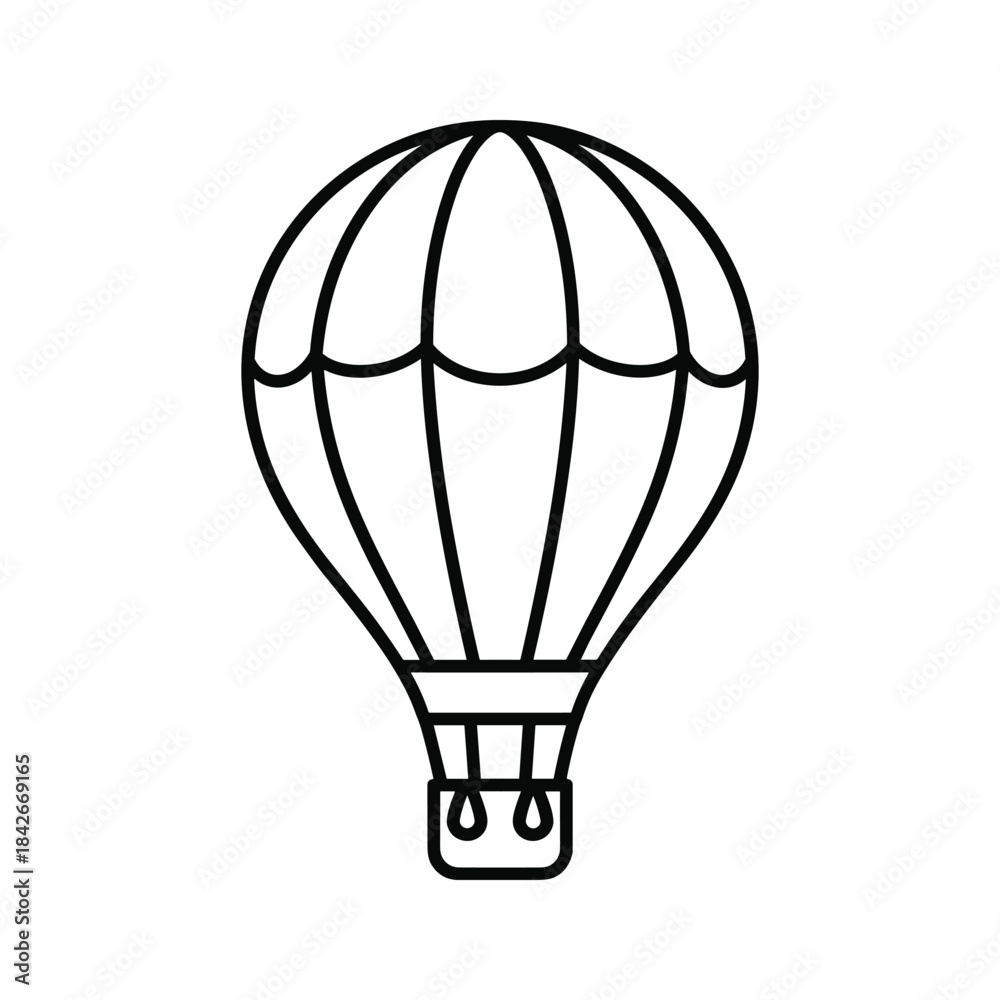 Fototapeta premium Hot air balloon icon illustration