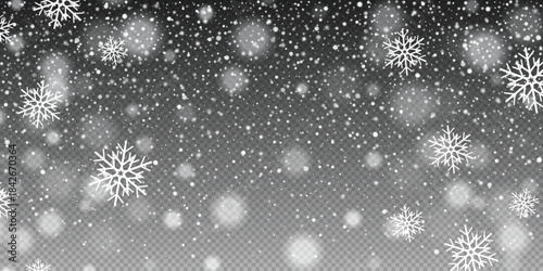Festive flying snowflakes backdrop snowfall speck frozen particles