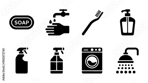 Daily Essentials: a collection of everyday items, each a crucial element in maintaining personal hygiene and cleanliness.