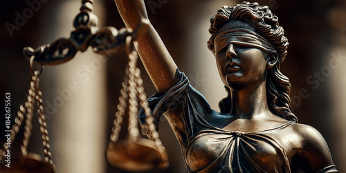 The Statue of Justice - lady justice or Iustitia / Justitia the Roman goddess of Justice