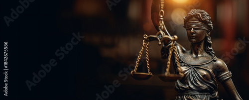 The Statue of Justice - lady justice or Iustitia / Justitia the Roman goddess of Justice