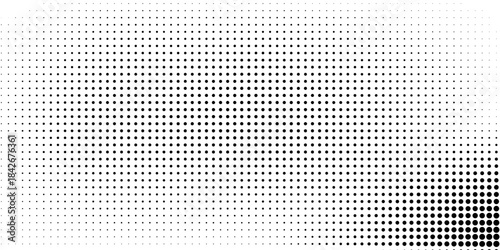 Grunge halftone gradient texture. Fading grit noise background. Sandy gritty wallpaper. Retro pixelated backdrop. Black and white anime or manga comic overlay. Vector textured graphic design