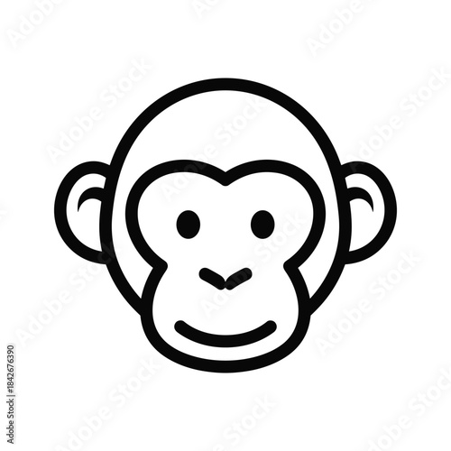 Cartoon monkey face illustration