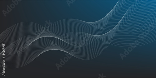 Futuristic colourful wire frame wave. abstract background with geometric lines.