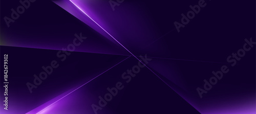 Abstract purple polygon luxury on purple dark background vector. Social ads banner or Landing page.