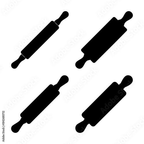 Rolling pin kitchen baking utensil icon vector illustration