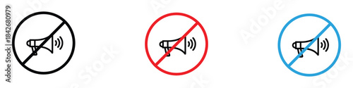 No horn icon vector. silence, prohibition, turning off loud audio alert symbol. vector illustration.