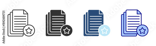 Rating Icon Set. Designed In Multi Style