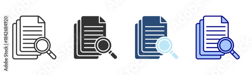 Search Icon Set. Designed In Multi Style