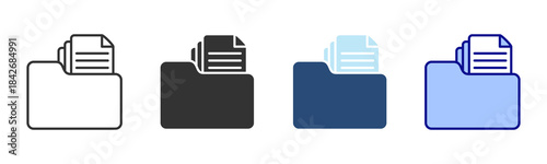 Folder Icon Set. Designed In Multi Style