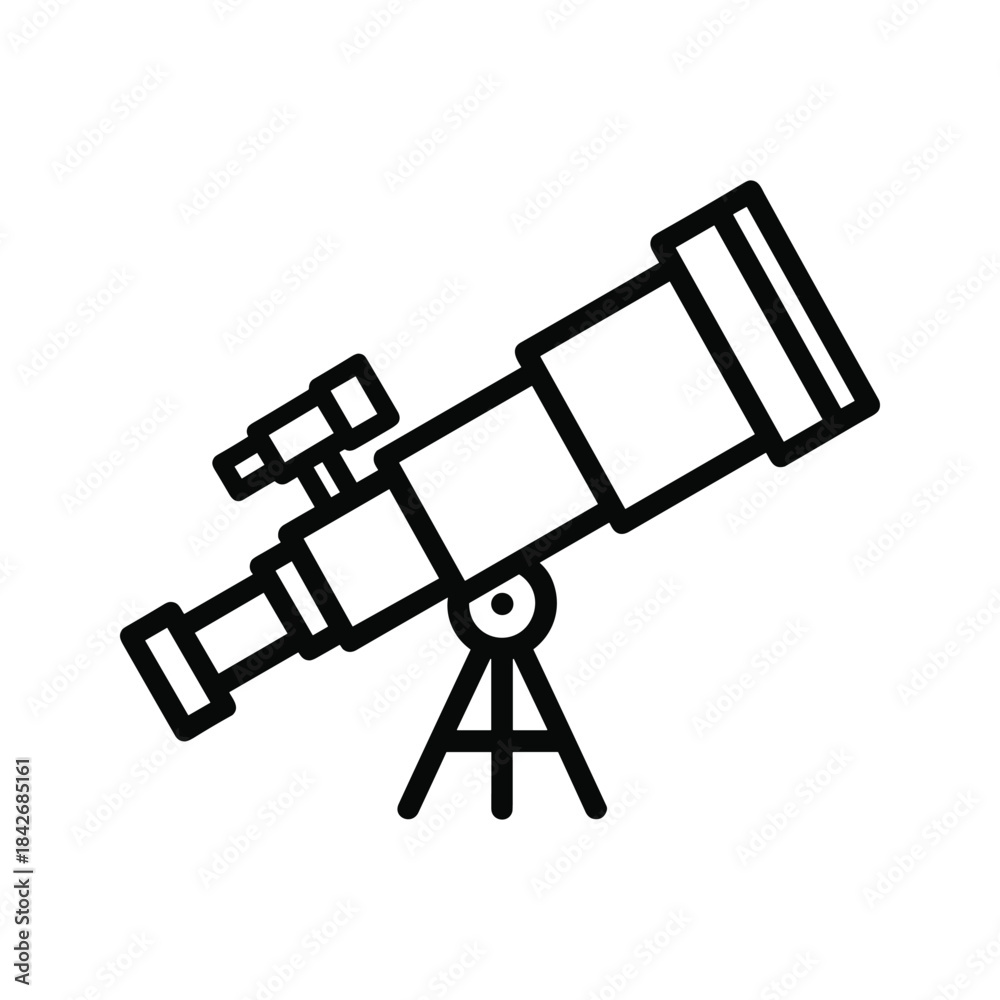 Obraz premium Telescope icon on white background