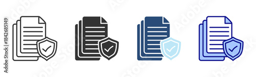 Secure Icon Set. Designed In Multi Style