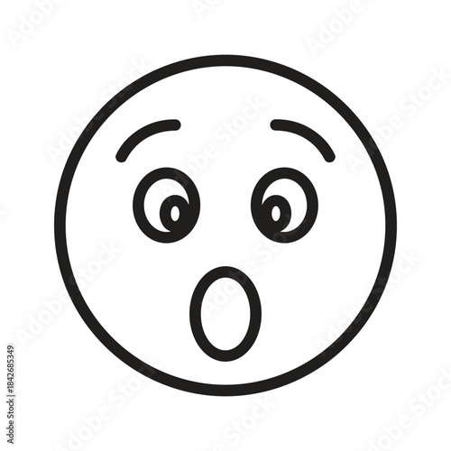 Surprised face emoji expression