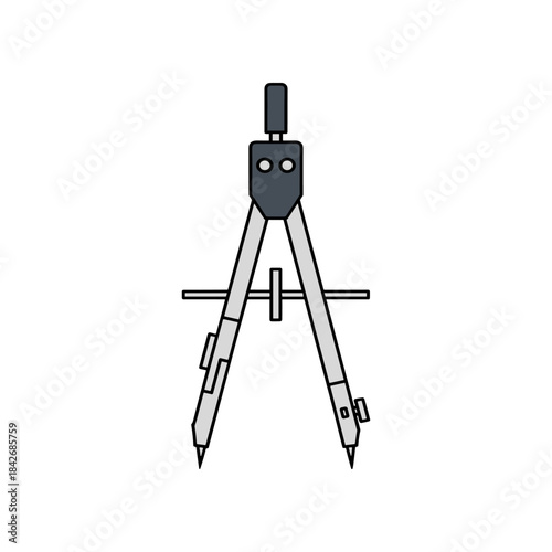 Precision Drawing Compass Tool for Technical Drafting and Geometry.