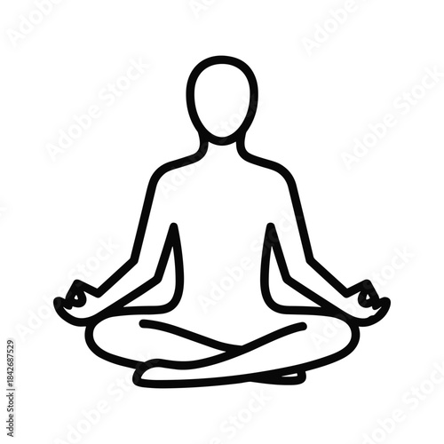 Person meditating in lotus position