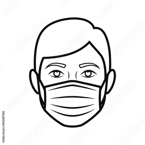 Man wearing a medical face mask