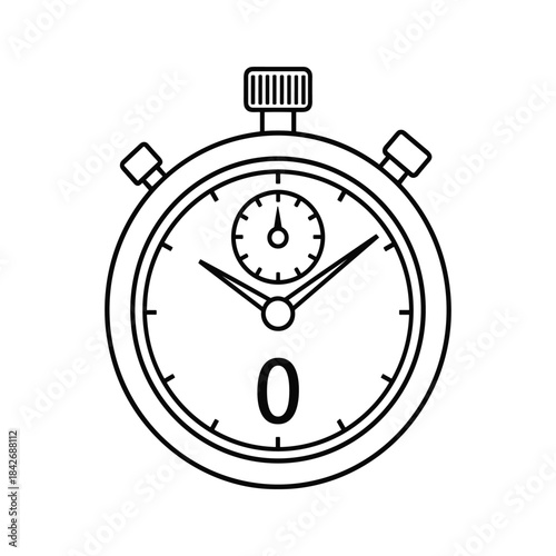 Stopwatch with zero seconds and ready to start