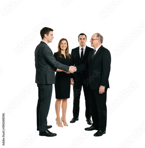 Corporate Handshake Agreement: Business Deal & Professional Collaboration Portrait
