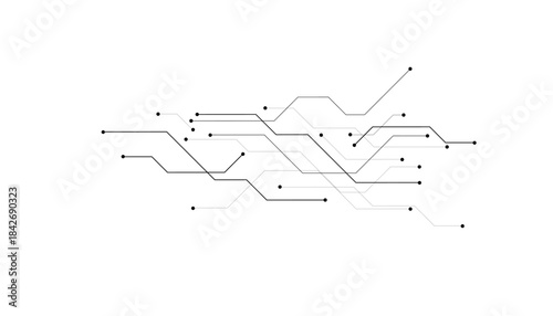 Vector abstract technology on white background. Abstract futuristic circuit board Illustration.