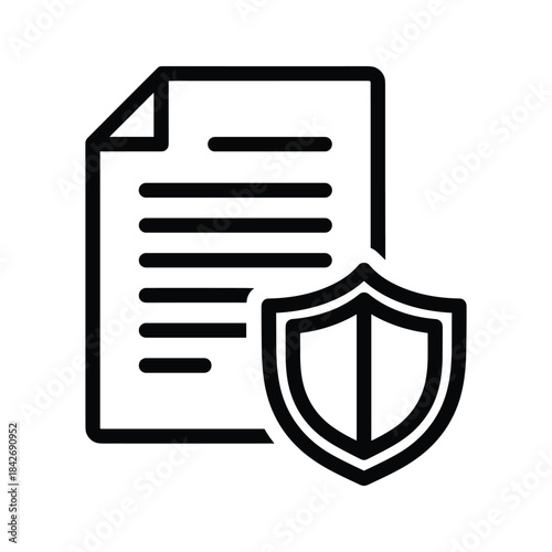 Secure document protection icon