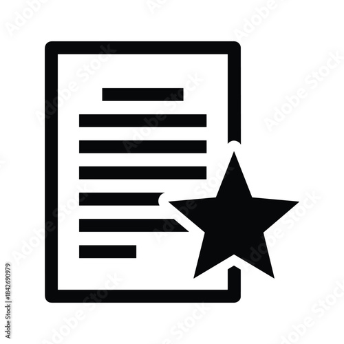 Favorite document with star icon