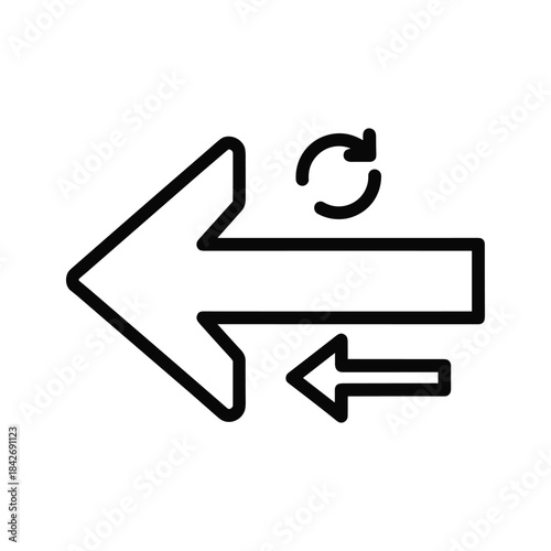 Undo or refresh icon with arrows