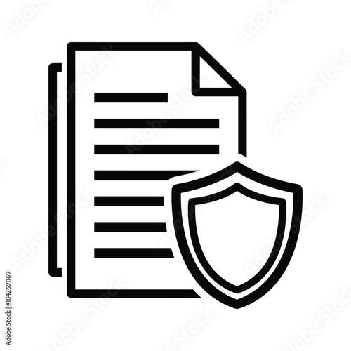 Secure document protection icon