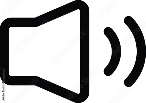 Sound volume speaker line icon