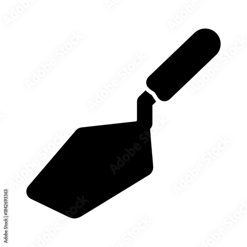 bucket trowel icon in glyph style