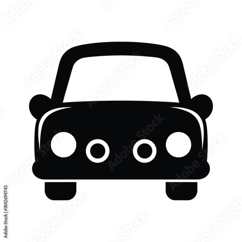 Front view of a simple car silhouette