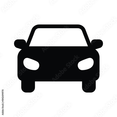 Front view of a car silhouette