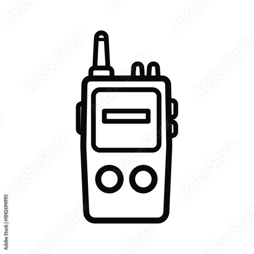 Simple black and white walkie talkie icon