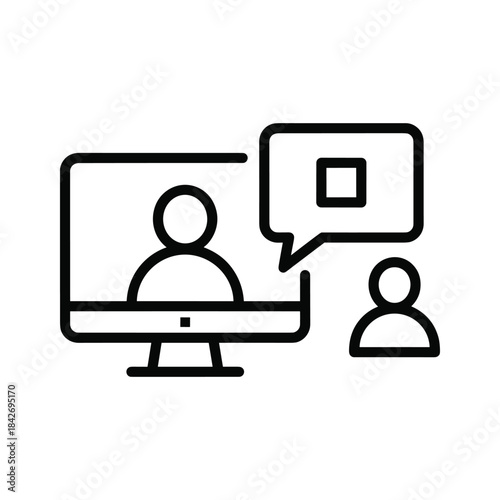 Online communication through computer