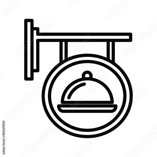 Simple clipart of a serving dish on a wall mount