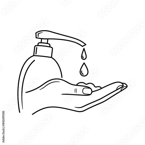 Hand sanitizing with soap dispenser