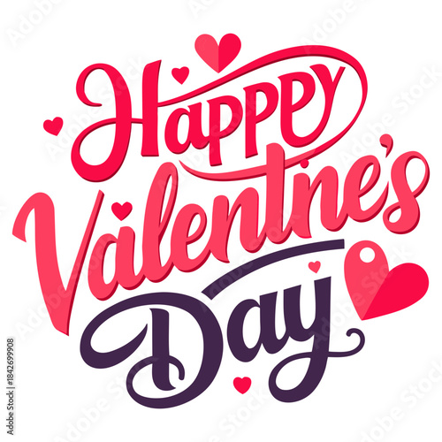 Happy Valentine's day text design for t shirt banner design 