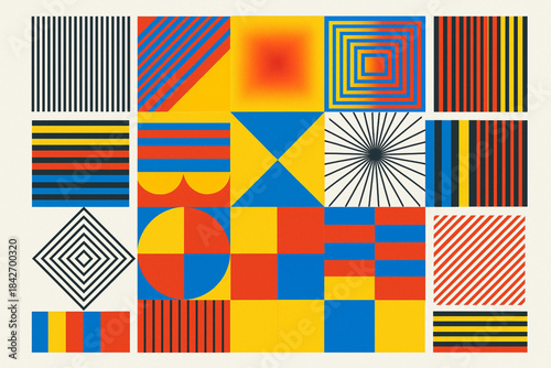 Venezuelan folk spirit icons in stylized dramatic vector grid with dark mythical palette on white background