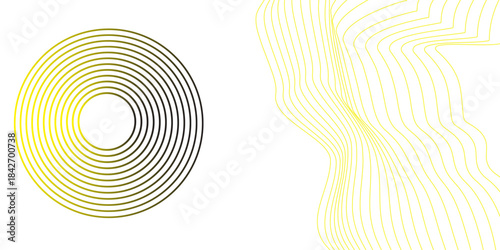 Luxury gold wavy line pattern, elegant golden wave curve lines, golden wave line angular shape for elements, vector illustration