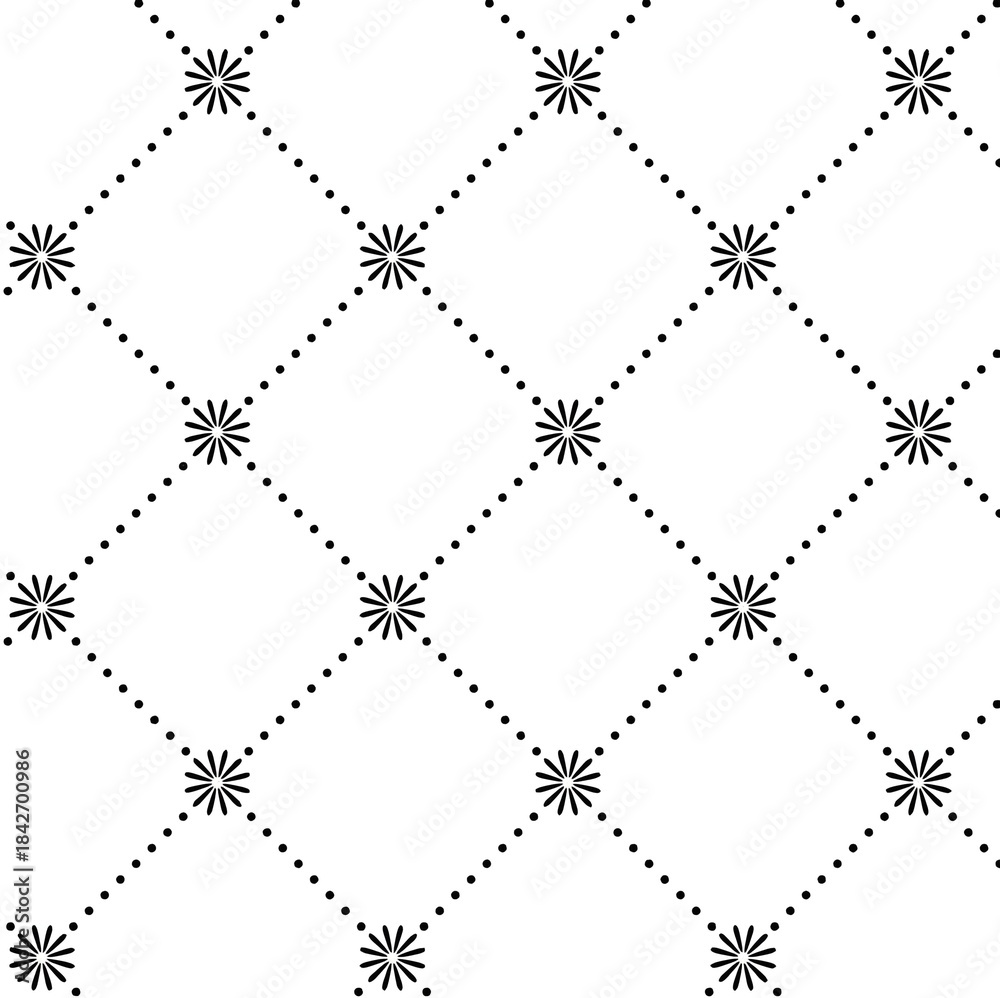 Fototapeta premium black and white seamless pattern