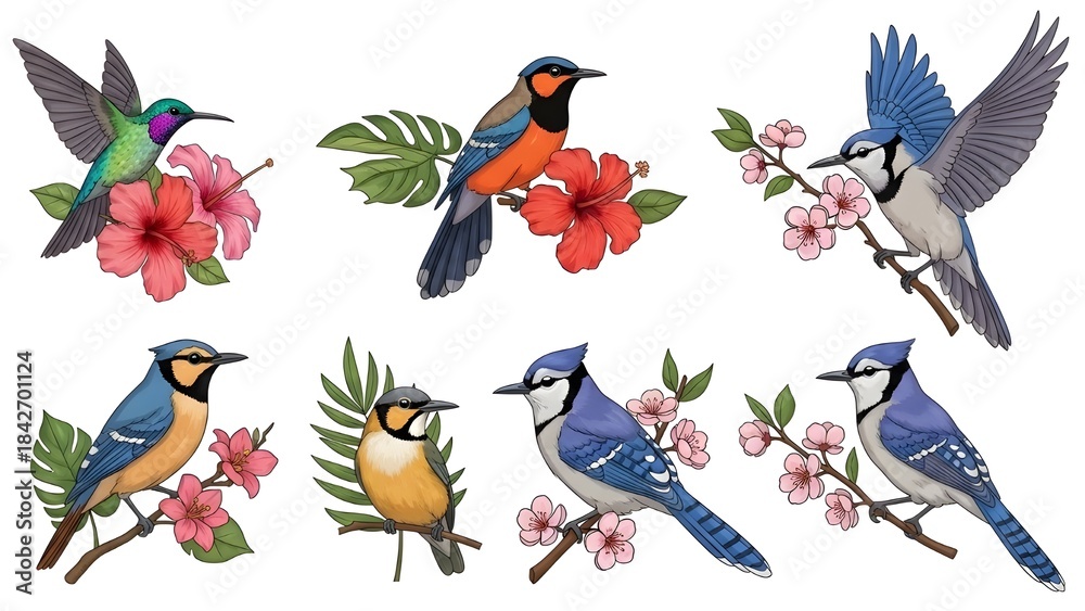 Obraz premium birds on a branch