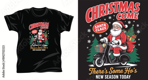 Christmas graphic vector t shirt design print.
