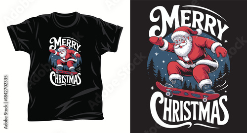 Christmas graphic vector t shirt design print.