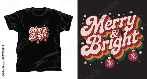 Christmas graphic vector t shirt design print.
