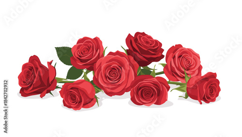 A bouquet of beautiful red roses for decoration and romantic occasions