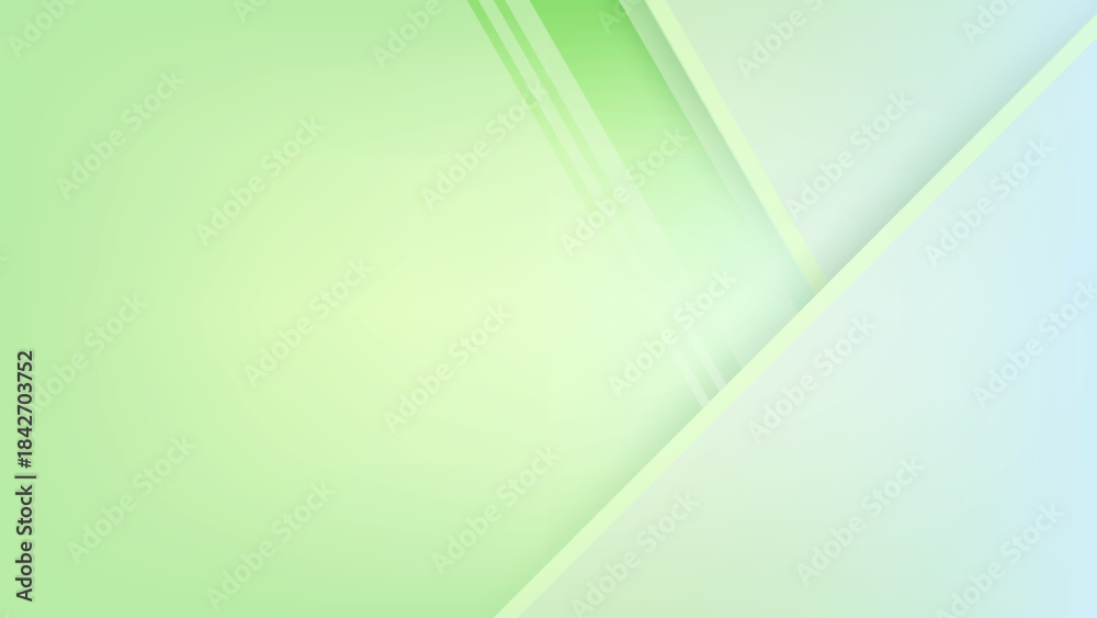 Obraz premium Abstract pastel green background with geometric triangles and lines 