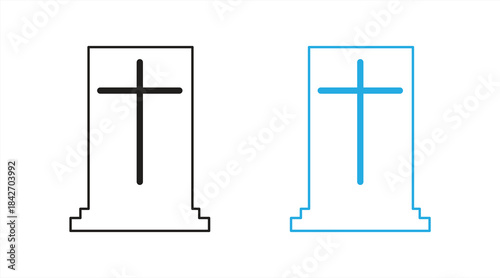 tombstone icon, vector illustration