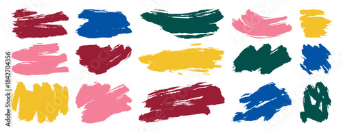 Colored bright dry brush marks and pencil squiggles Hand drawn crayon lines, spirals and doodles rough highlighters and dividers