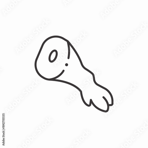 chicken leg icon sign vector