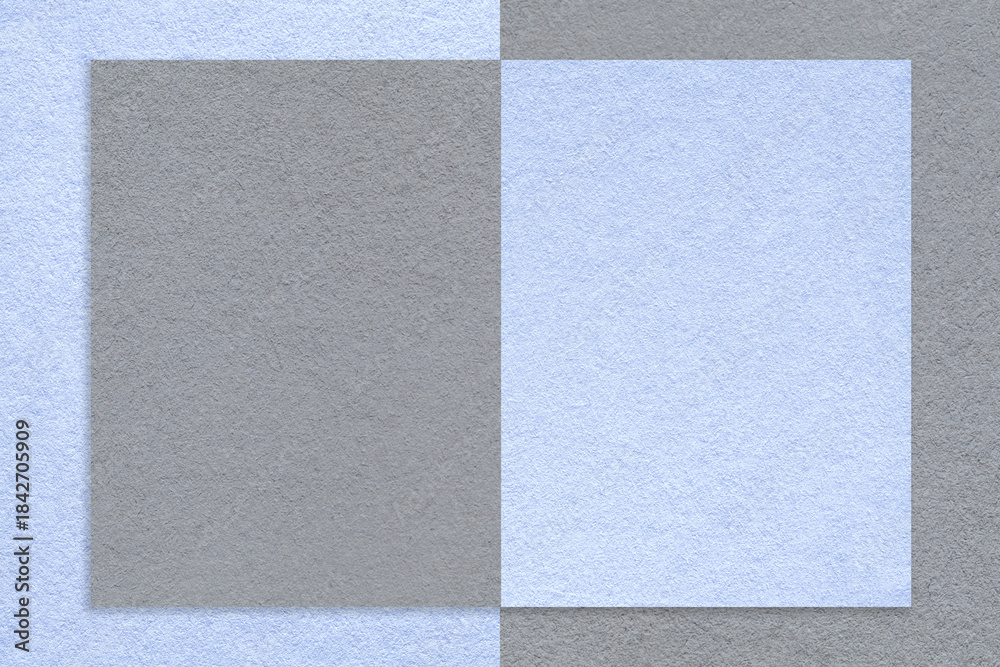 Fototapeta premium Texture gray and pastel blue paper background with geometric shape. Cardboard for banner, presentation with copy space